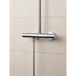 GROHE Colonne de douche avec mitigeur thermostatique Vitalio Start 250, douche apparente, tete de douche 250mm, 26696000