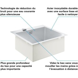 GROHE Évier en acier inoxydable K800 31583SD1