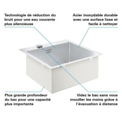 GROHE Évier en acier inoxydable K800 31583SD1