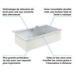 GROHE Évier en acier inoxydable K800 31584SD1