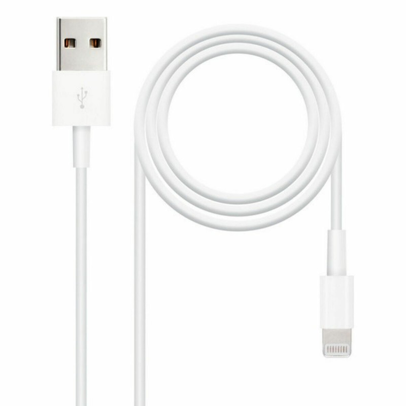 Câble Lightning NANOCABLE CABLE LIGHTNING IPHONE A USB 2.0, IPHONE LIGHTNING-USB A/M, 2.0 M (1 m)