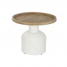 Table d'appoint DKD Home Decor Blanc Naturel Métal Sapin 61,5 x 61,5 x 51 cm