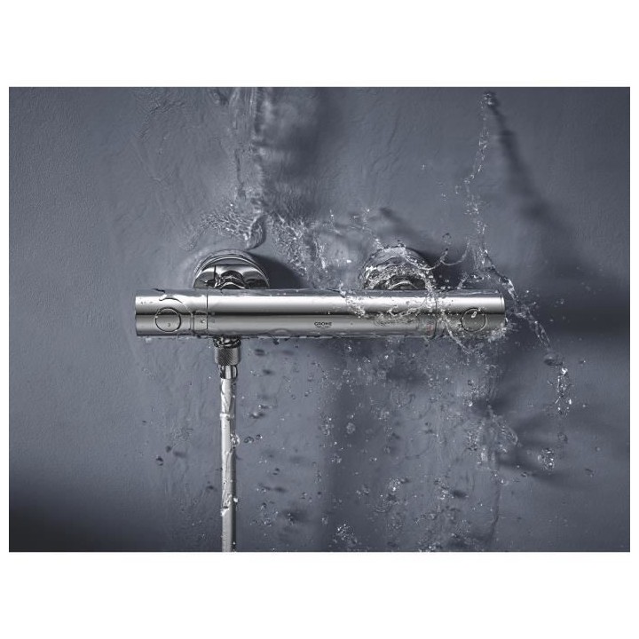 GROHE Mitigeur thermostatique douche Precision Get, montage mural, ind