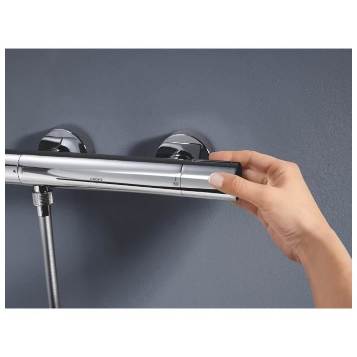 GROHE Mitigeur thermostatique douche Precision Get, montage mural, ind