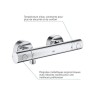 GROHE Mitigeur thermostatique douche Precision Get, montage mural, indicateur de température, filtres intégré, 34773000