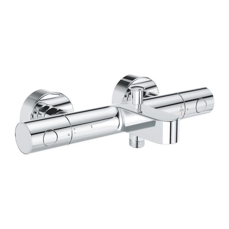 GROHE Mitigeur thermostatique bain douche Precision Get, montage mural, indicateur de température, filtres intégrés, chromé,