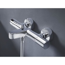 GROHE Mitigeur thermostatique bain douche Precision Get, montage mural, indicateur de température, filtres intégrés, chromé,