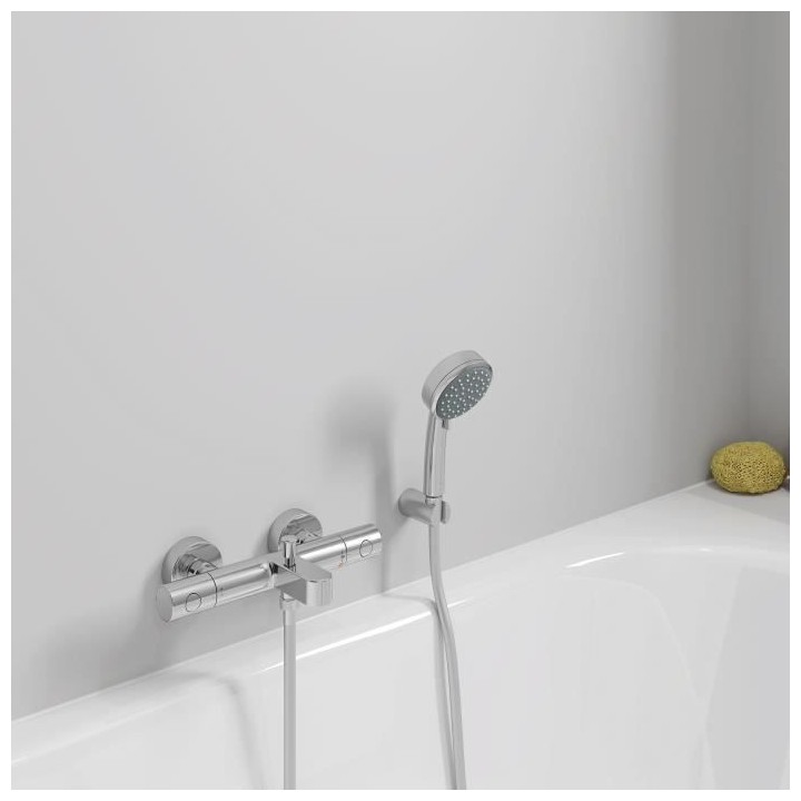 GROHE Mitigeur thermostatique bain douche Precision Get, montage mural