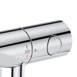 GROHE Mitigeur thermostatique bain douche Precision Get, montage mural, indicateur de température, filtres intégrés, chromé,