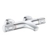 GROHE Mitigeur thermostatique douche Precision Feel, montage mural, indicateur de température, filtres intégrés, chromé, 347