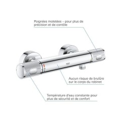 GROHE Mitigeur thermostatique Douche Precision Feel Chromé 34790000