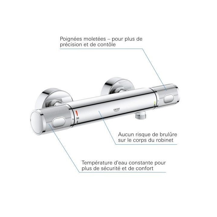 GROHE Mitigeur thermostatique Douche Precision Feel Chromé 34790000