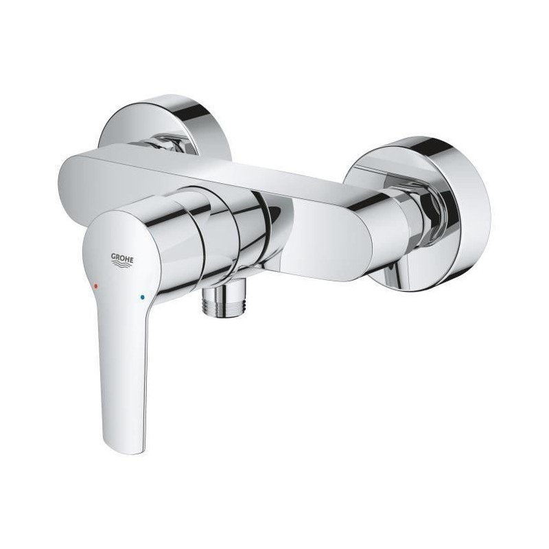 GROHE Mitigeur monocommande Douche Start, montage mural, robinet a raccord fileté 1/2, rosaces incluses, chromé, 23205002