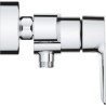 GROHE Mitigeur monocommande Douche Start, montage mural, robinet a raccord fileté 1/2, rosaces incluses, chromé, 23205002