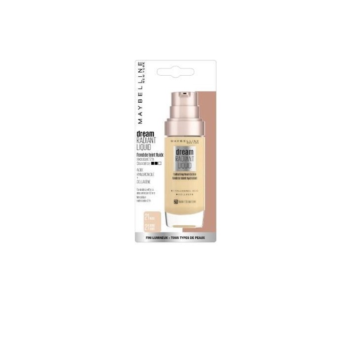Fond de teint Dream Radiant Liquid MAYBELLINE NEW YORK - Soin hydratan