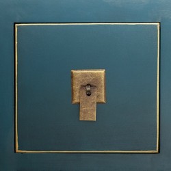 Meubles de télévision ORIENTE 130 x 24 x 50,5 cm Bleu Bois MDF