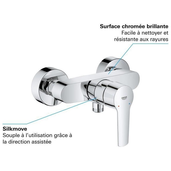 GROHE Mitigeur monocommande douche Start, montage mural, raccord filet