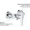 GROHE Mitigeur monocommande douche Start, montage mural, raccord fileté pour flexible en 1/2, rosaces métal incluses, 24208002