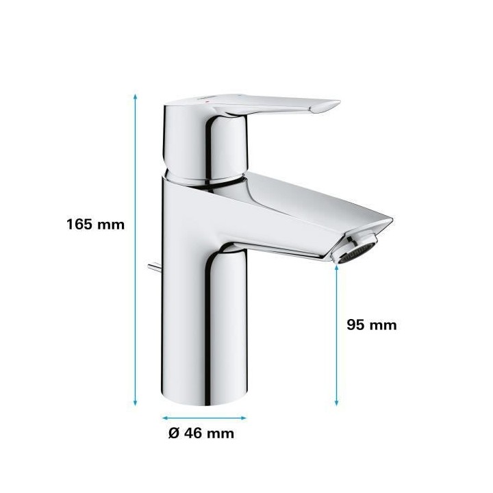 GROHE QUICKFIX Start Robinet de salle de bains lavabo, mousseur écono