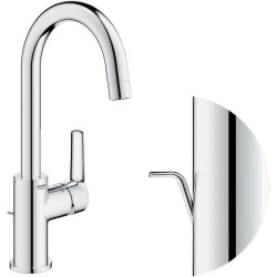 GROHE QUICKFIX Start Mitigeur monocommande lavabo de salle de bains, avec tirette de vidage, Taille L, chromé, 24203002