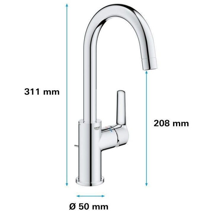 GROHE QUICKFIX Start Mitigeur monocommande lavabo de salle de bains, a