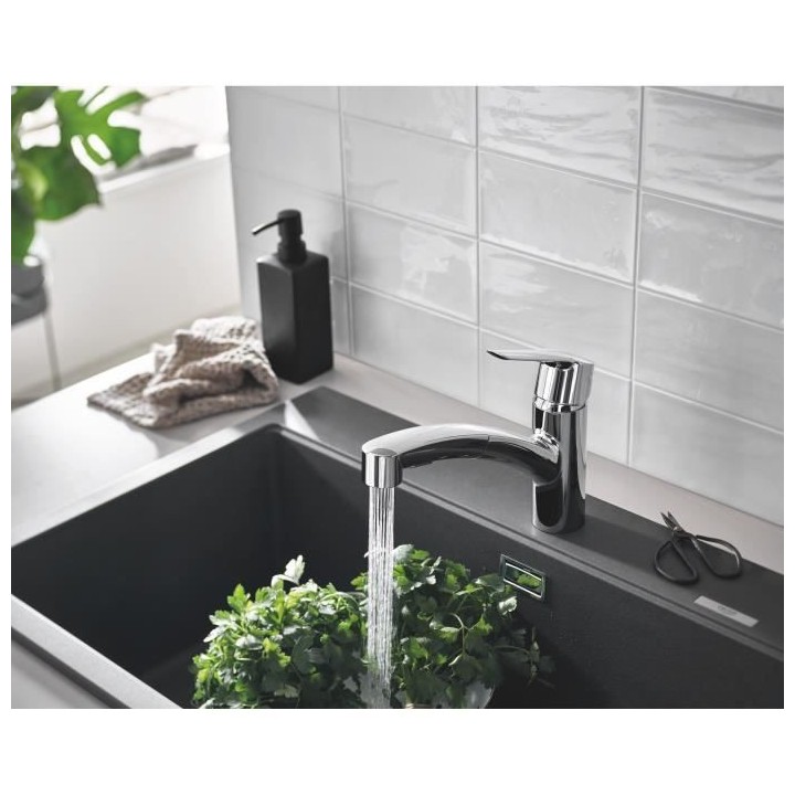GROHE QUICKFIX Start Robinet de cuisine évier, douchette extractible,