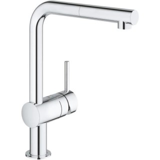GROHE Mitigeur évier Minta 32168000 - Douchette extractible - Bec L -