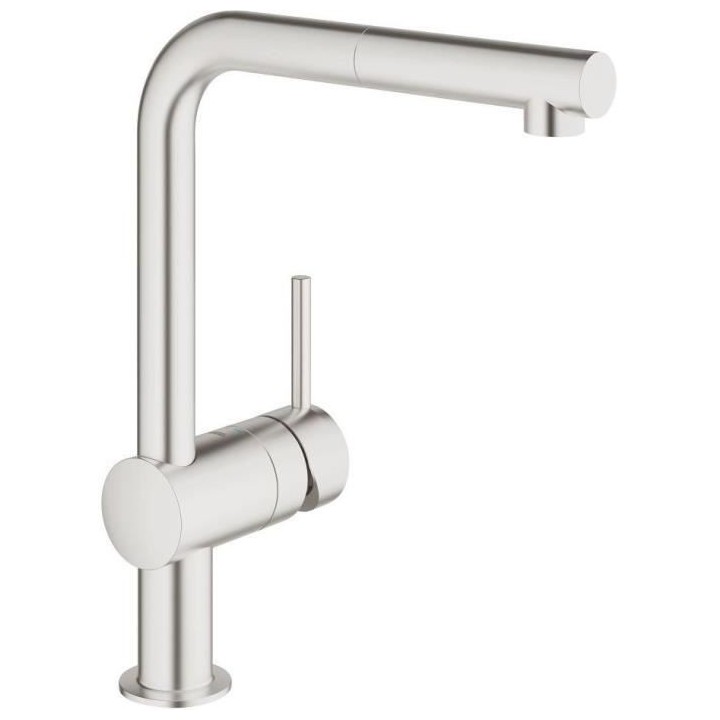 GROHE Mitigeur évier Minta 32168DC0 - Douchette extractible - Bec L -