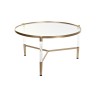 Table d'appoint DKD Home Decor 87 x 87 x 50 cm Doré Métal Transparent Acrylique Glamour