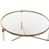 Table d'appoint DKD Home Decor 87 x 87 x 50 cm Doré Métal Transparent Acrylique Glamour