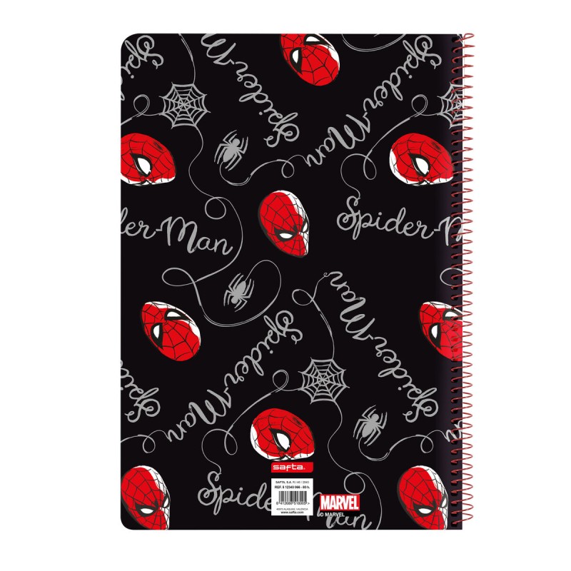 Carnet Spiderman Hero Noir A4 80 Volets