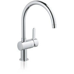 GROHE Robinet de cuisine évier Flair, zone rotation 360°, installation et nettoyage facile, conduit sans plomb et nickel, 3245