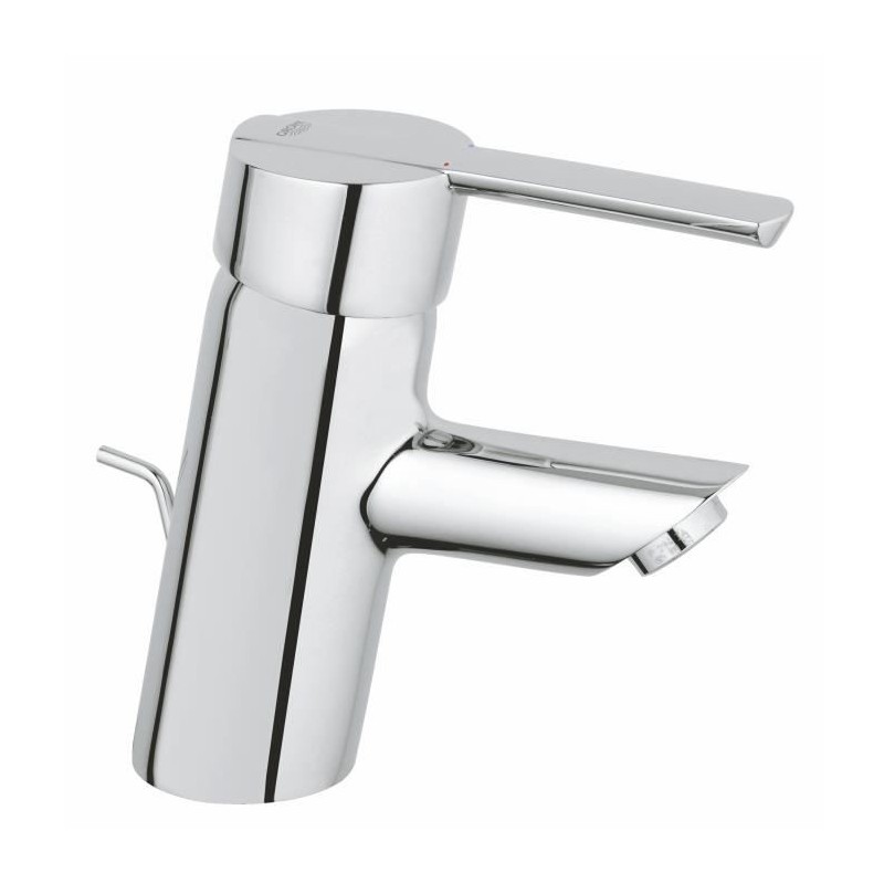 GROHE Robinet de salle de bains lavabo Feel, tirette, bonde clic clac incluse, robinet mousseur économique d'eau, taille S, 325