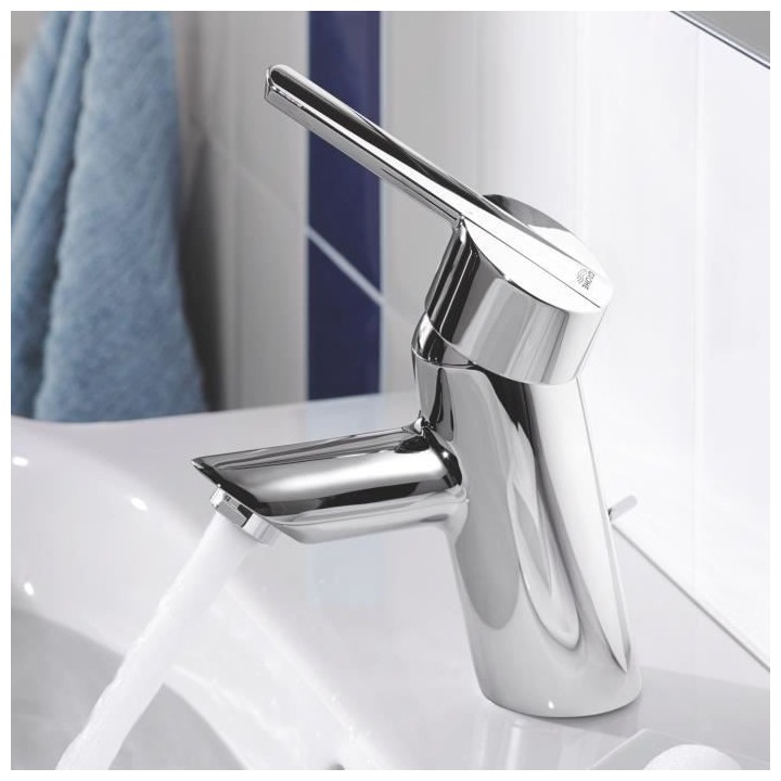 GROHE Robinet de salle de bains lavabo Feel, tirette, bonde clic clac