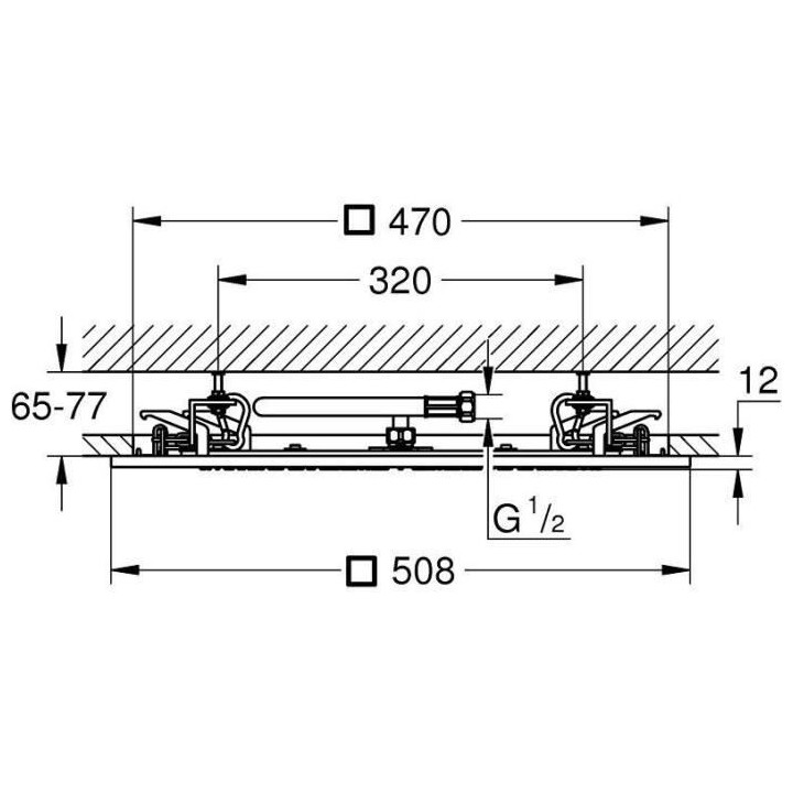 GROHE Plafonnier douche Rainshower F-Series 20 27286000 - Tete 1 jet -