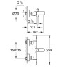 GROHE Robinet mitigeur thermostatique douche Précision Joy 34337000