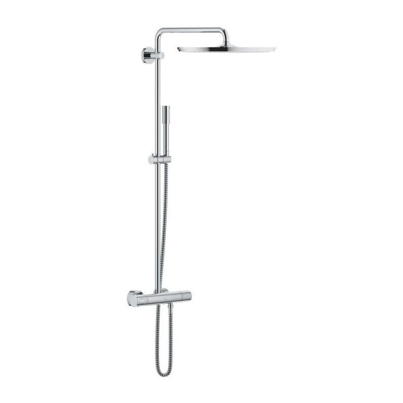 GROHE Colonne de douche Rainshower 400 27174001 - Mitigeur thermostatique - Limiteur de température - Chrome