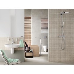 GROHE Colonne de douche Rainshower 400 27174001 - Mitigeur thermostatique - Limiteur de température - Chrome