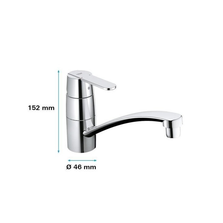 GROHE Mitigeur monocommande Evier Get Chromé 32891000