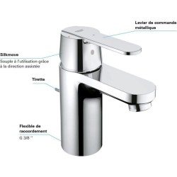 Mitigeur lavabo GET monocommande chromé taille S - GROHE - 31148000