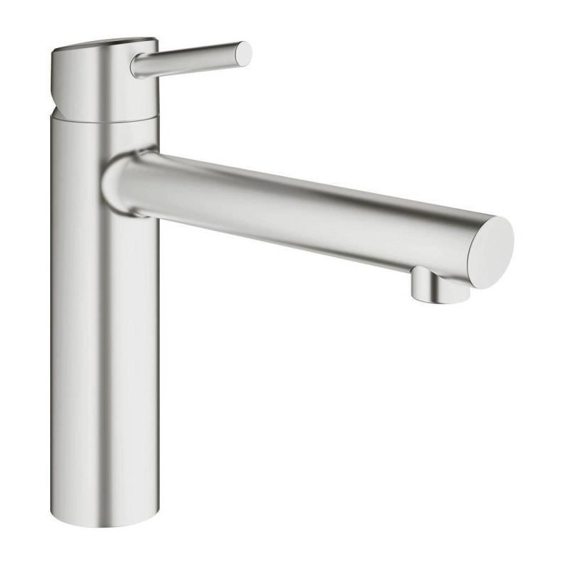 GROHE Mitigeur évier Concetto 31128DC1 - Bec moulé pivotant médium - Rotation 140° - Supersteel