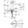 GROHE Mitigeur évier Concetto 31128DC1 - Bec moulé pivotant médium - Rotation 140° - Supersteel