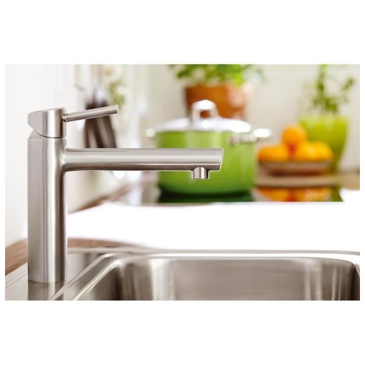 GROHE Mitigeur évier Concetto 31128DC1 - Bec moulé pivotant médium