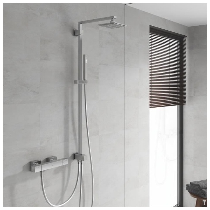GROHE Ensemble de douche 1 jet Euphoria Cube System 27696000 -Bras de