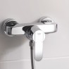 GROHE Mitigeur monocommande Douche Wave Cosmopolitan, montage mural, raccord fileté 1/2, rosaces incluses, chromé 23208000