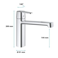 Mitigeur évier monocommande GET bec medium - GROHE - 30204000