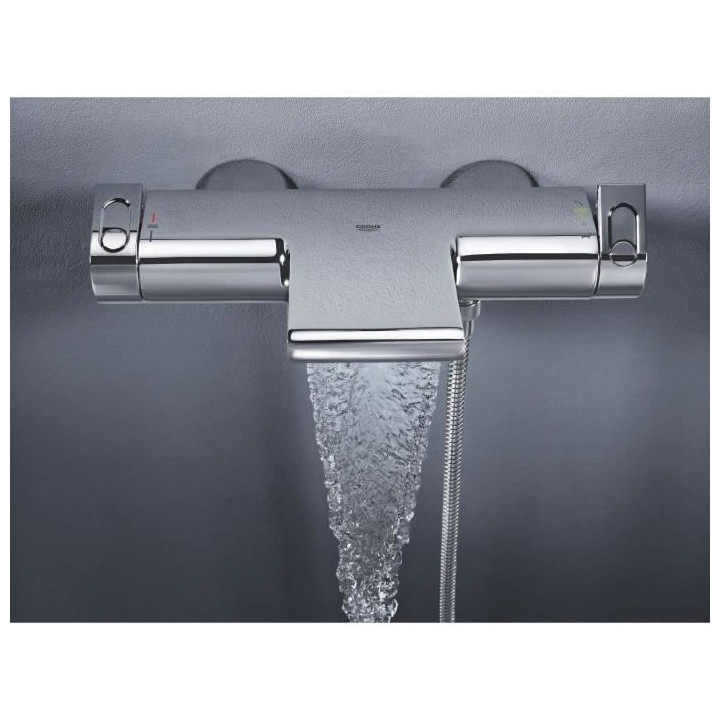 GROHE Mitigeur mural thermostatique bain/douche ½ Grohtherm 2000 3417