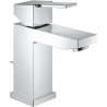 GROHE Robinet lavabo de salle de bains Sail cube, taille S, tirette de vidage, mitigeur avec mousseur économique d'eau, 2343500