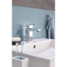 GROHE Robinet lavabo de salle de bains Sail cube, taille S, tirette de vidage, mitigeur avec mousseur économique d'eau, 2343500