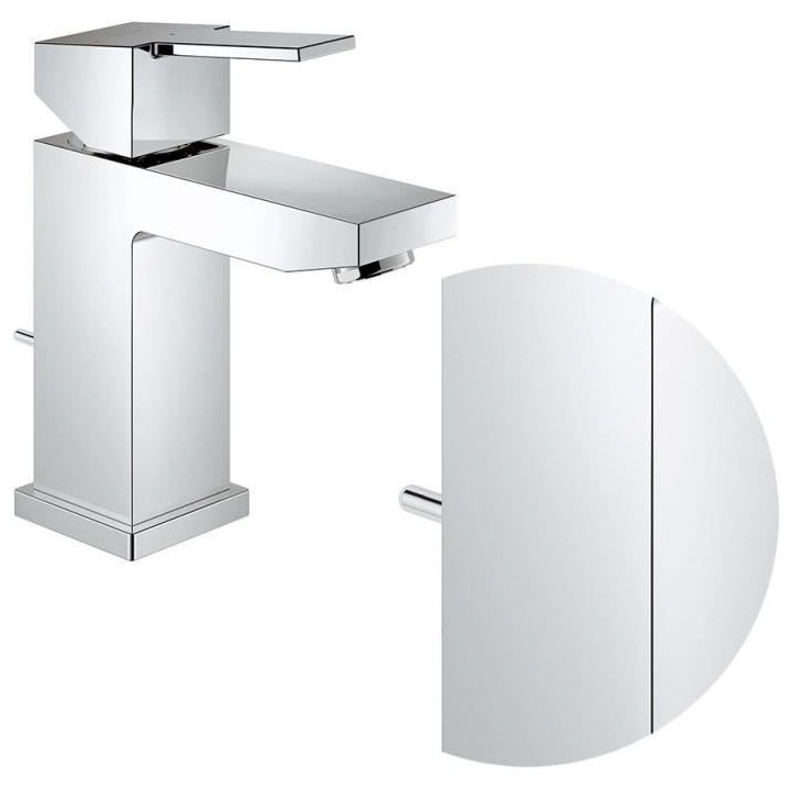 GROHE Robinet lavabo de salle de bains Sail cube, taille S, tirette de